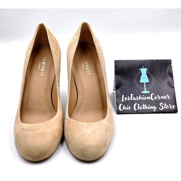 NWOB L.K. Bennett Women's Stila Nude Suede Courts High Heel Pumps Sz 6.5 2253 - Picture 9 of 15
